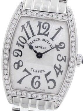 FRANCK MULLER Tonneau Curvex 1752QZDP Diamond Bezel Quartz Ladies Watch_959776